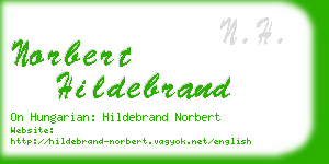 norbert hildebrand business card